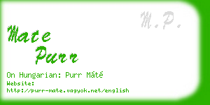 mate purr business card