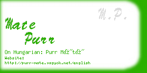 mate purr business card